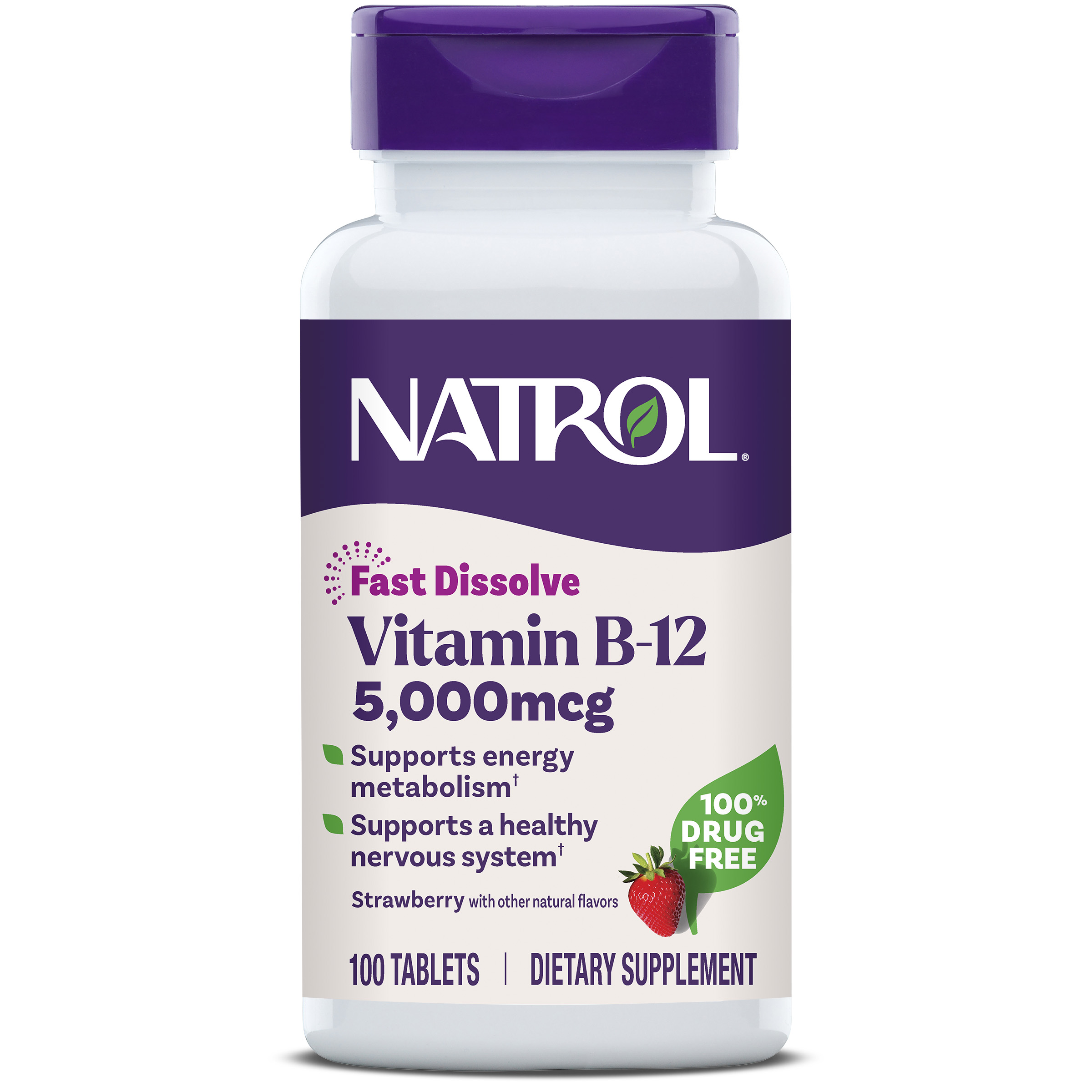 NATROL Vitamin B12 5000mcg Fast Dissolve Tablets