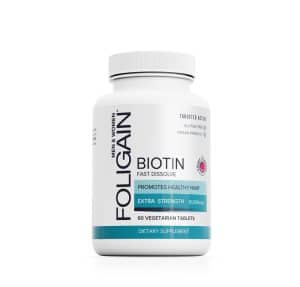 FOLIGAIN Men & Women Biotin 10,000mcg Fast Dissolve Tablets