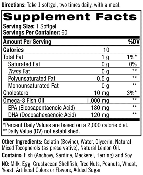 fish oil supplement facts